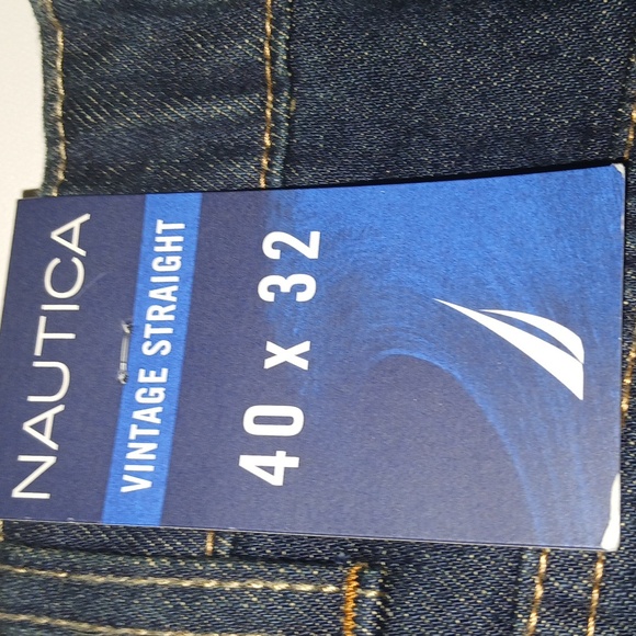 Nautica Men Crafted vintage straight fit real denim blue jeans size 40 x 32 NWT - Picture 5 of 13